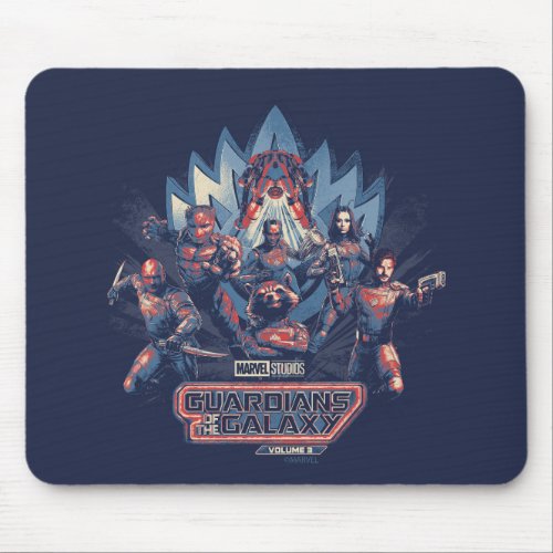 Guardians of the Galaxy Team Charge With Logo Mouse Pad