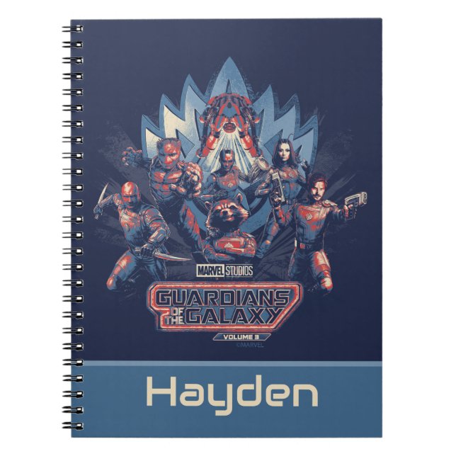 Guardians of the Galaxy Team Charge With Logo Notebook (Front)