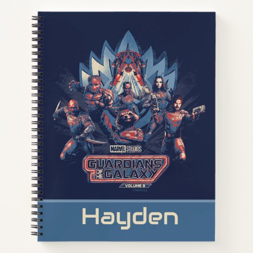 Guardians of the Galaxy Team Charge With Logo Notebook