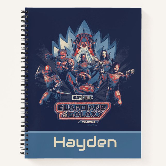 Guardians of the Galaxy Team Charge With Logo Notebook (Front)