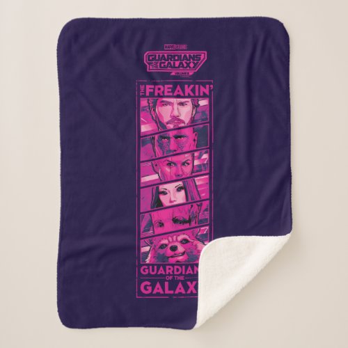 Guardians of the Galaxy Team Eyes Closeup Graphic Sherpa Blanket