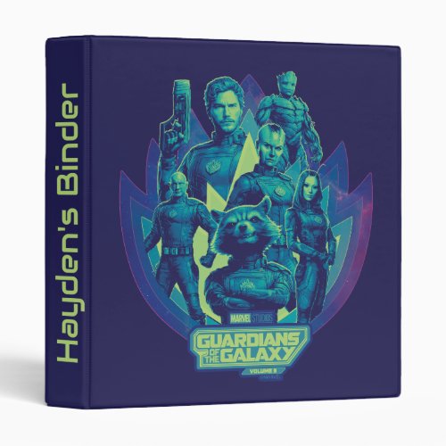 Guardians of the Galaxy Team In Emblem Graphic 3 Ring Binder