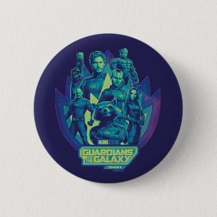 Guardians of the Galaxy Team In Emblem Graphic Button