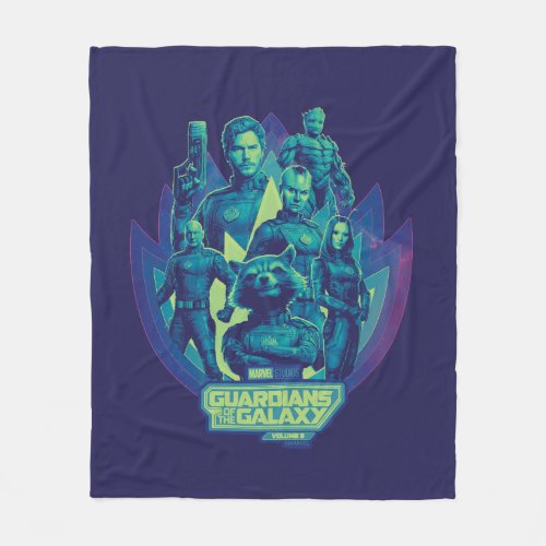 Guardians of the Galaxy Team In Emblem Graphic Fleece Blanket
