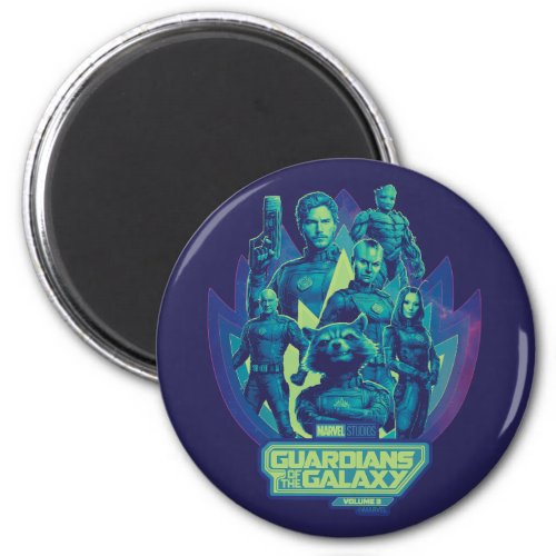 Guardians of the Galaxy Team In Emblem Graphic Magnet
