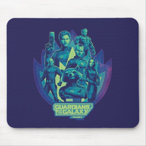 Guardians of the Galaxy Team In Emblem Graphic Mouse Pad