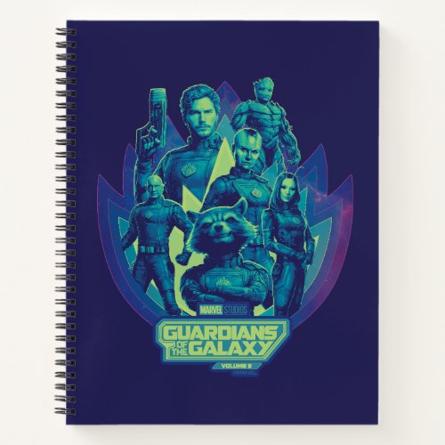 Guardians of the Galaxy Team In Emblem Graphic Notebook