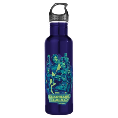 Guardians of the Galaxy Team In Emblem Graphic Stainless Steel Water Bottle