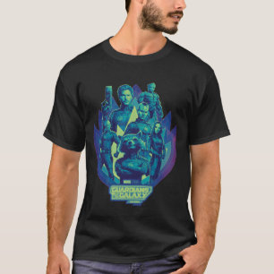 Guardians of the Galaxy Team In Emblem Graphic T-Shirt