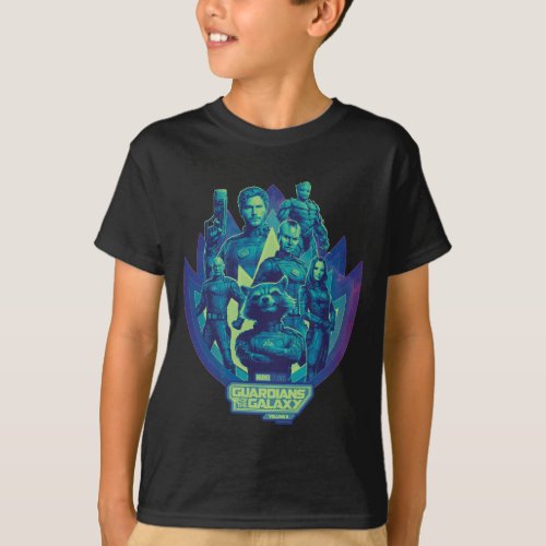 Guardians of the Galaxy Team In Emblem Graphic T_Shirt