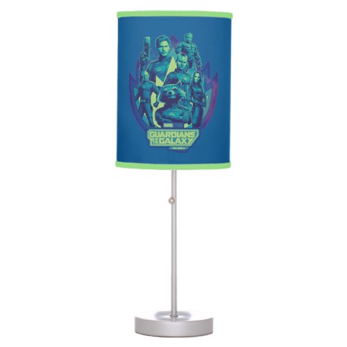 Guardians of the Galaxy Team In Emblem Graphic Table Lamp