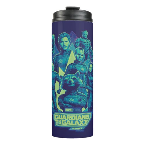 Guardians of the Galaxy Team In Emblem Graphic Thermal Tumbler