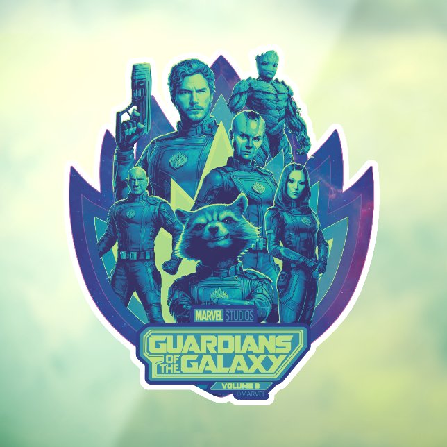 Guardians of the Galaxy Team In Emblem Graphic Window Cling (Sheet 3)