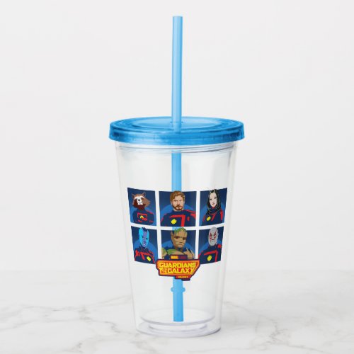 Guardians of the Galaxy Team Profile Lineup Acrylic Tumbler