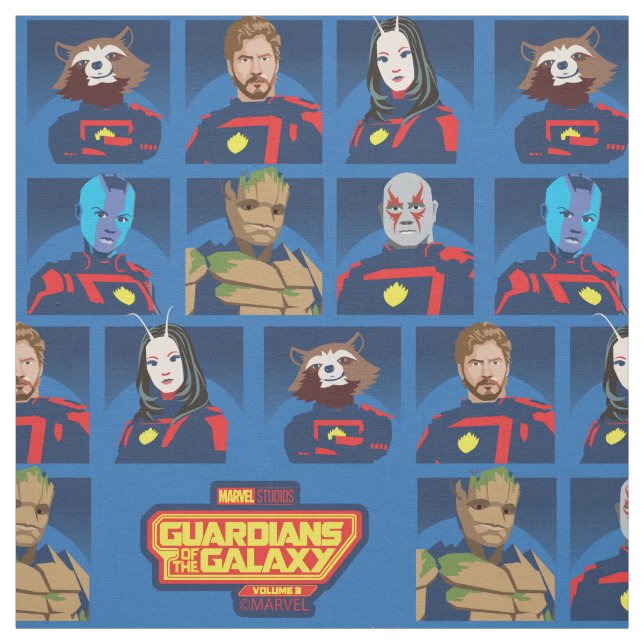 Guardians of the Galaxy Team Profile Lineup Fabric (Swatch)