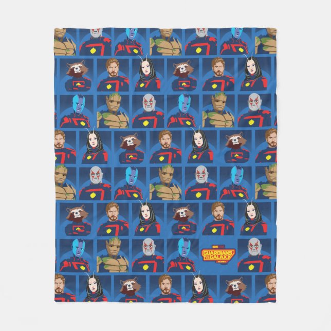 Guardians of the Galaxy Team Profile Lineup Fleece Blanket (Front)