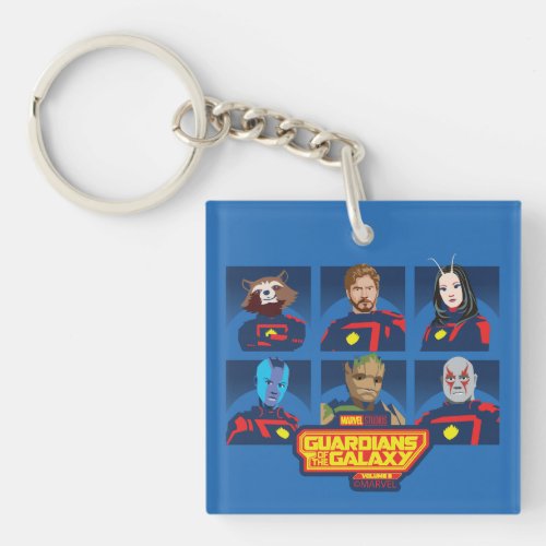 Guardians of the Galaxy Team Profile Lineup Keychain