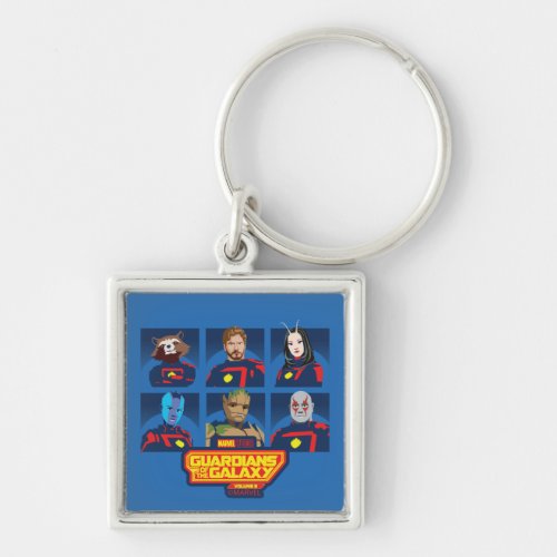 Guardians of the Galaxy Team Profile Lineup Keychain