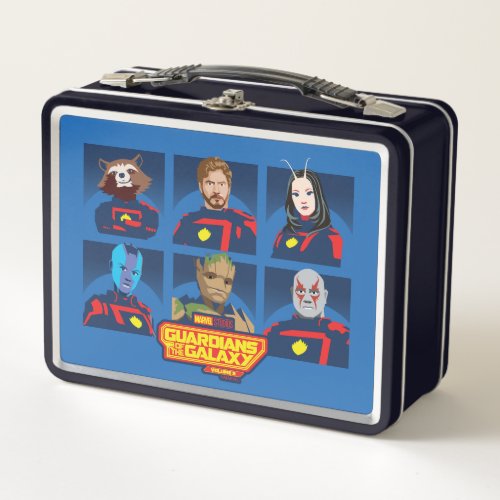 Guardians of the Galaxy Team Profile Lineup Metal Lunch Box