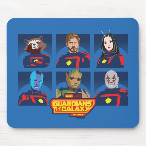Guardians of the Galaxy Team Profile Lineup Mouse Pad