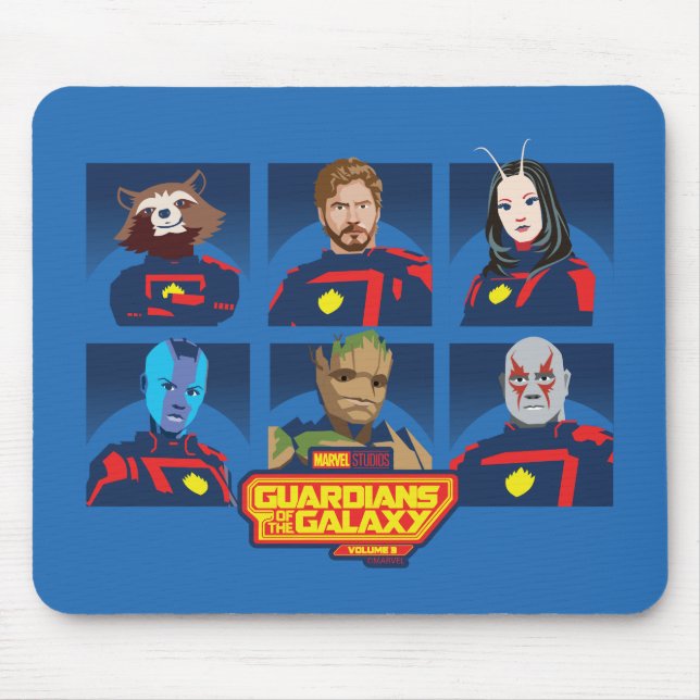 Guardians of the Galaxy Team Profile Lineup Mouse Pad (Front)