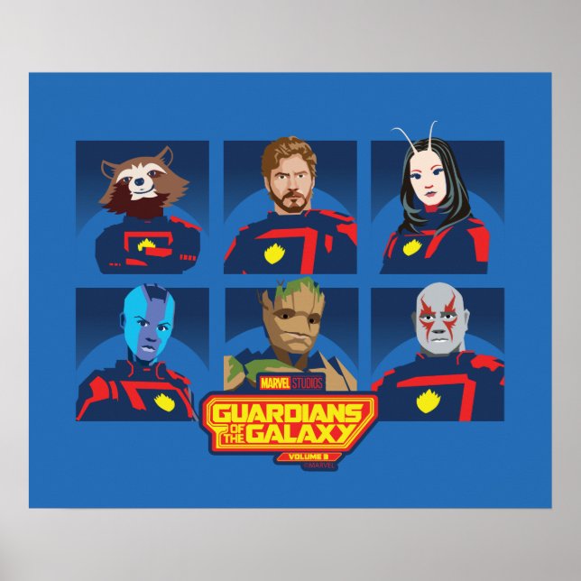 Guardians of the Galaxy Team Profile Lineup Poster (Front)