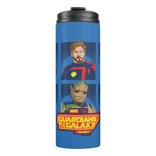 Guardians of the Galaxy Team Profile Lineup Thermal Tumbler