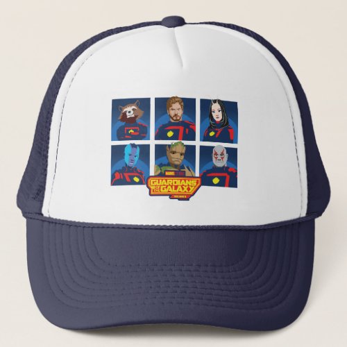 Guardians of the Galaxy Team Profile Lineup Trucker Hat