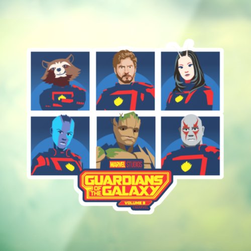 Guardians of the Galaxy Team Profile Lineup Window Cling