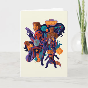 Guardians of the Galaxy Team Space Illustration Card