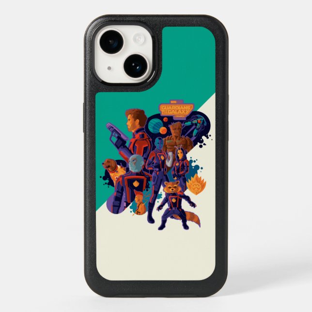 Guardians of the Galaxy Team Space Illustration Otterbox iPhone Case (Back)