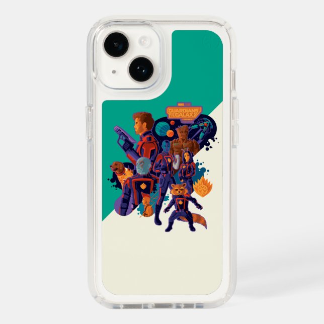 Guardians of the Galaxy Team Space Illustration Speck iPhone Case (Front)