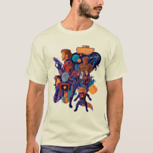 Guardians of the Galaxy Team Space Illustration T-Shirt