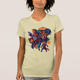 Guardians of the Galaxy Team Space Illustration T-Shirt