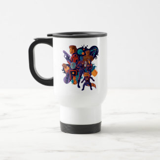 Guardians of the Galaxy Team Space Illustration Travel Mug