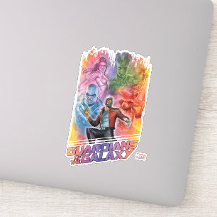 Guardians of the Galaxy Technicolor Crew Art Sticker