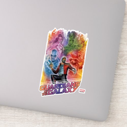 Guardians of the Galaxy  Technicolor Crew Art Sticker