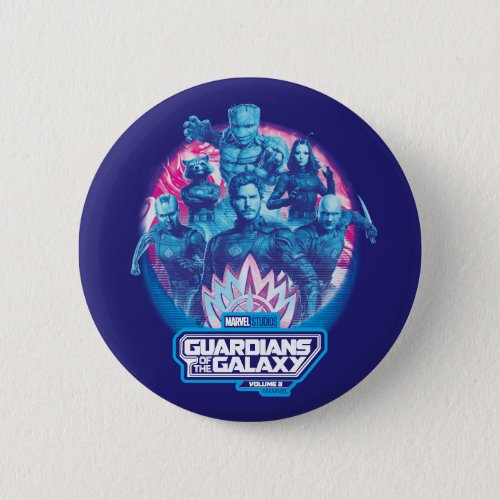 Guardians of the Galaxy Vaporwave Team Graphic Button