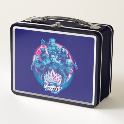 Guardians of the Galaxy Vaporwave Team Graphic Metal Lunch Box