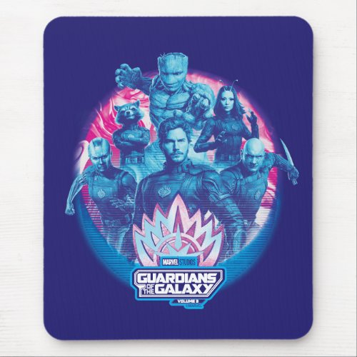 Guardians of the Galaxy Vaporwave Team Graphic Mouse Pad