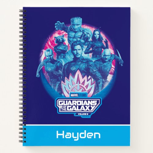 Guardians of the Galaxy Vaporwave Team Graphic Notebook
