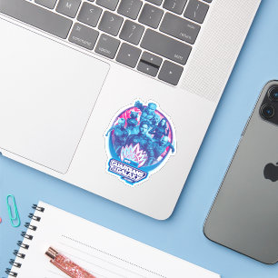 Guardians of the Galaxy Vaporwave Team Graphic Sticker