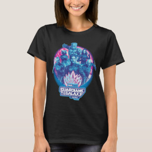 Guardians of the Galaxy Vaporwave Team Graphic T-Shirt