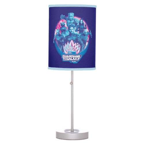 Guardians of the Galaxy Vaporwave Team Graphic Table Lamp