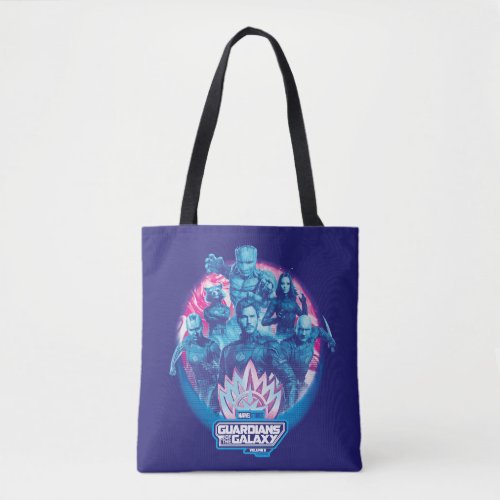 Guardians of the Galaxy Vaporwave Team Graphic Tote Bag