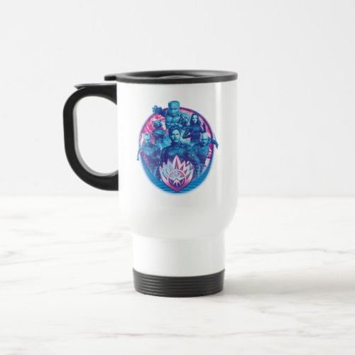 Guardians of the Galaxy Vaporwave Team Graphic Travel Mug