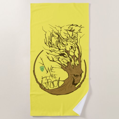 Guardians of the Galaxy  We Are Groot Branches Beach Towel
