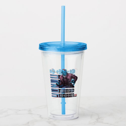 Guardians of the Galaxy  Yondu Character Badge Acrylic Tumbler