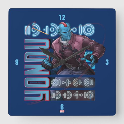 Guardians of the Galaxy  Yondu Character Badge Square Wall Clock