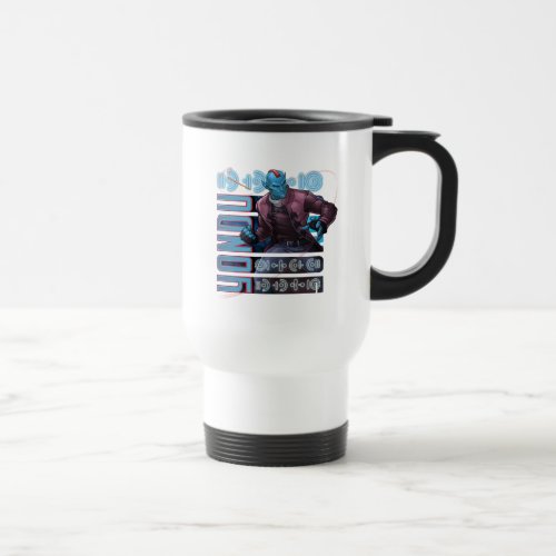 Guardians of the Galaxy  Yondu Character Badge Travel Mug